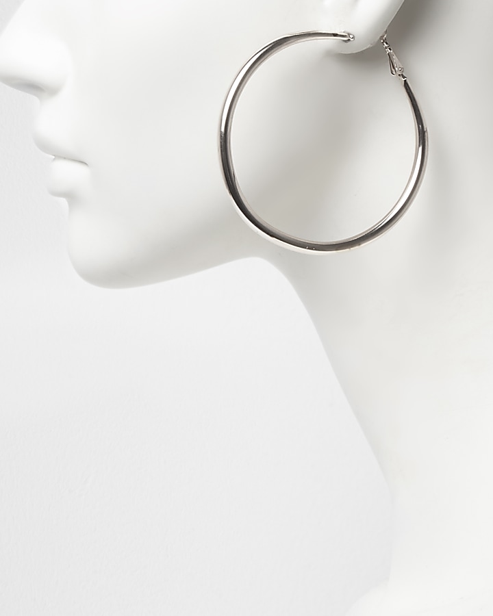 Rose gold tone hoop earrings