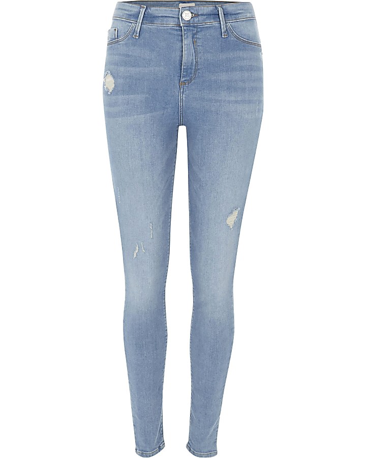 Light blue Molly distressed jeggings