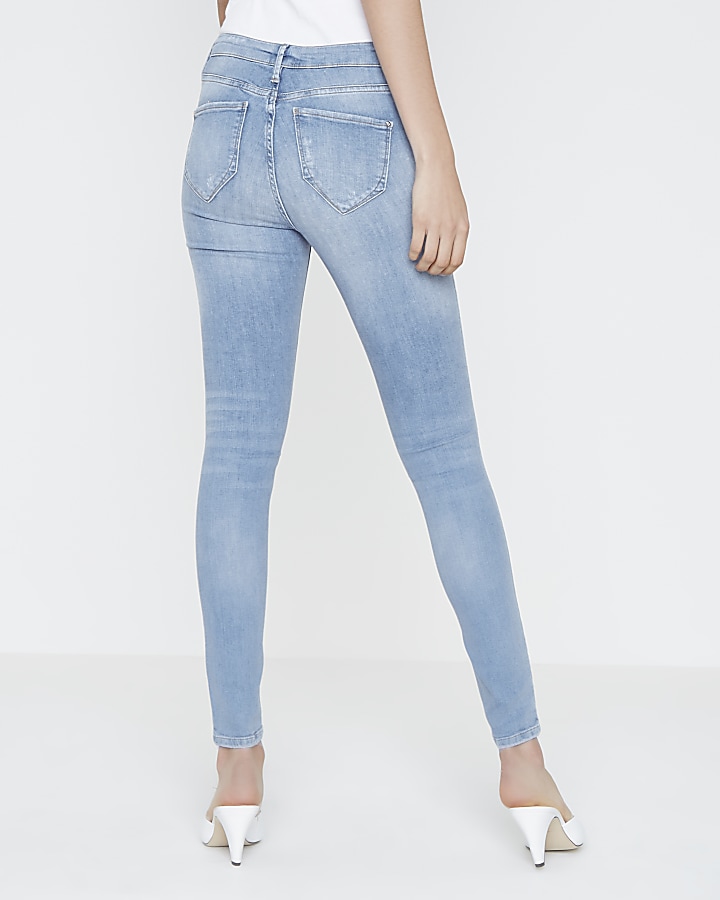 Light blue Molly distressed jeggings