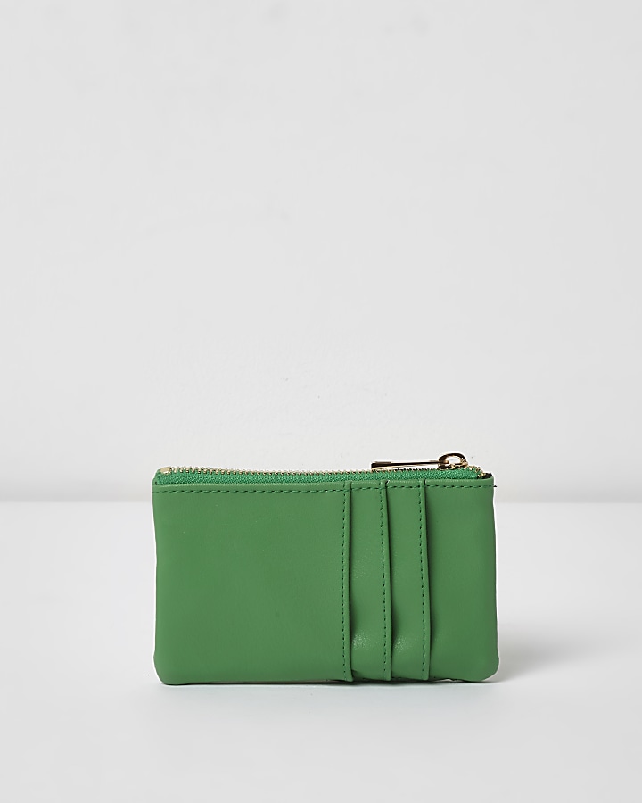Green quilted ‘RI’ hardware mini purse