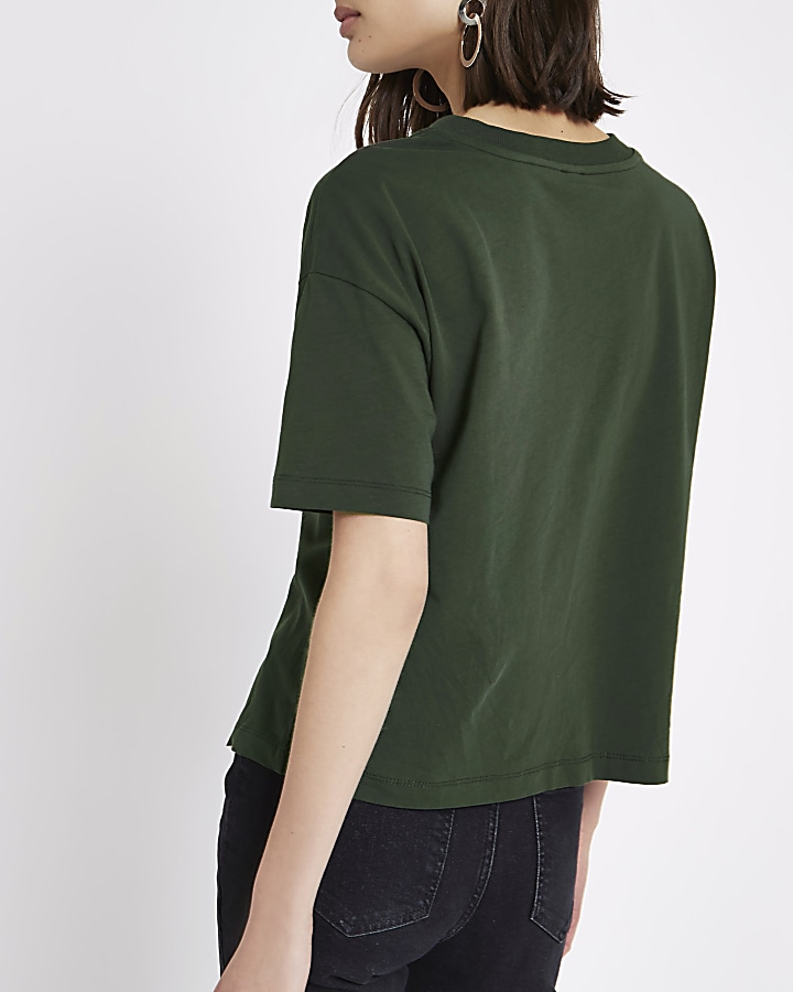 Khaki green ‘tout pour’ boxy T-shirt
