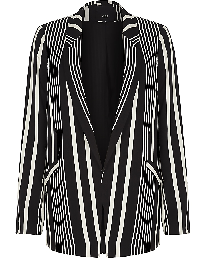 Monochrome striped blazer
