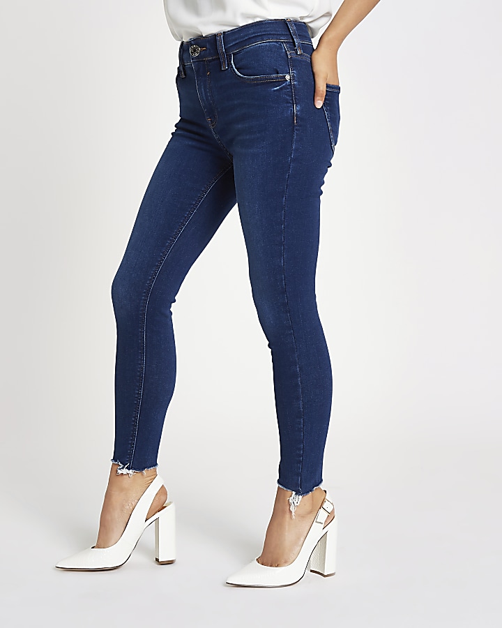 Petite blue Amelie super skinny jeans