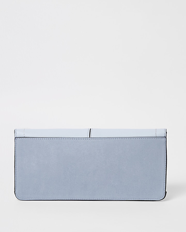 Blue envelope clutch bag