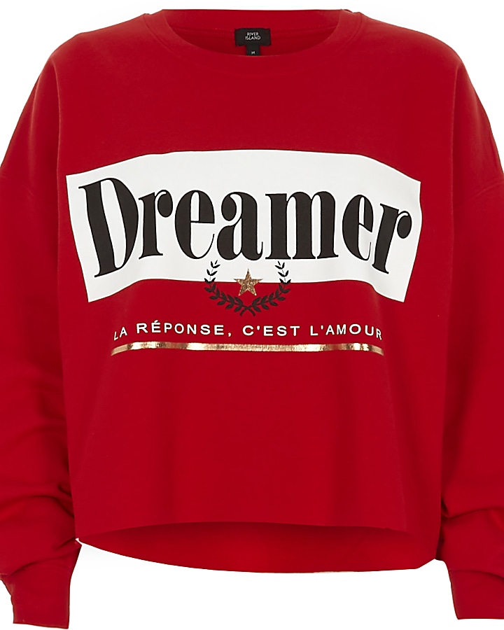 Red ‘dreamer’ sweatshirt