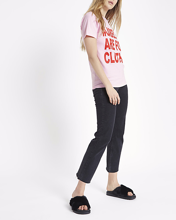 Pink ‘#labels are for clothes’ T-shirt