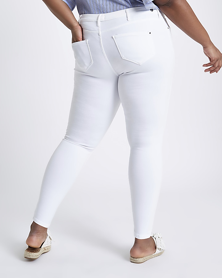 ​Plus white molly ripped jeans