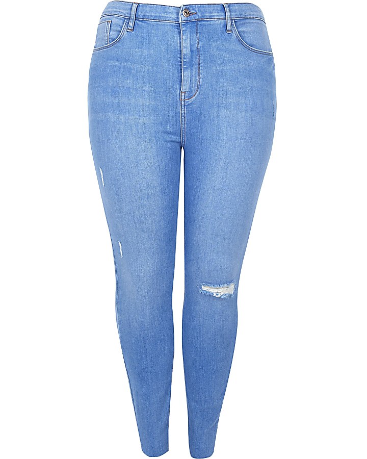 Plus blue Harper high rise super skinny jeans