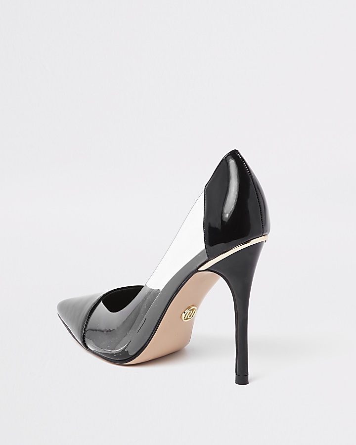 Black perspex side court shoes