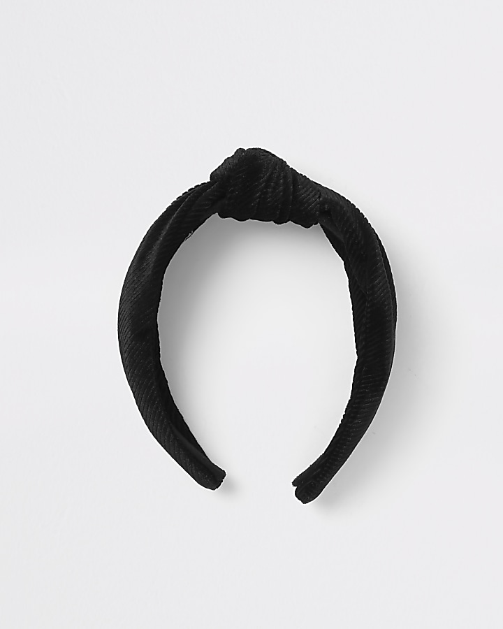 Black cord knot headband