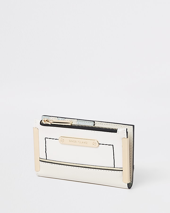 White mini foldout purse