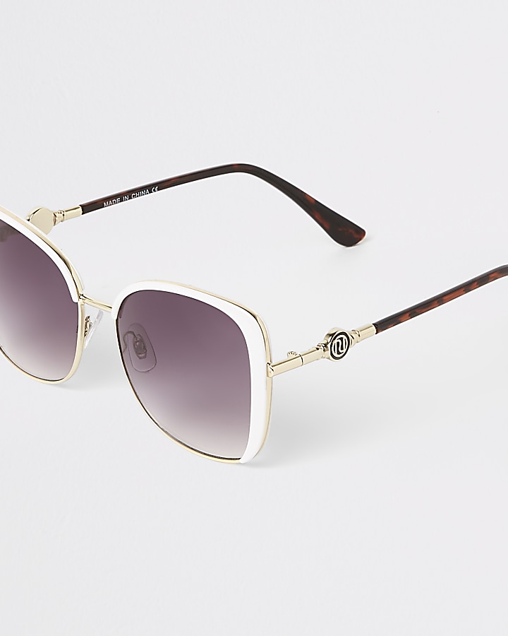 White RI glam over-sized sunglasses