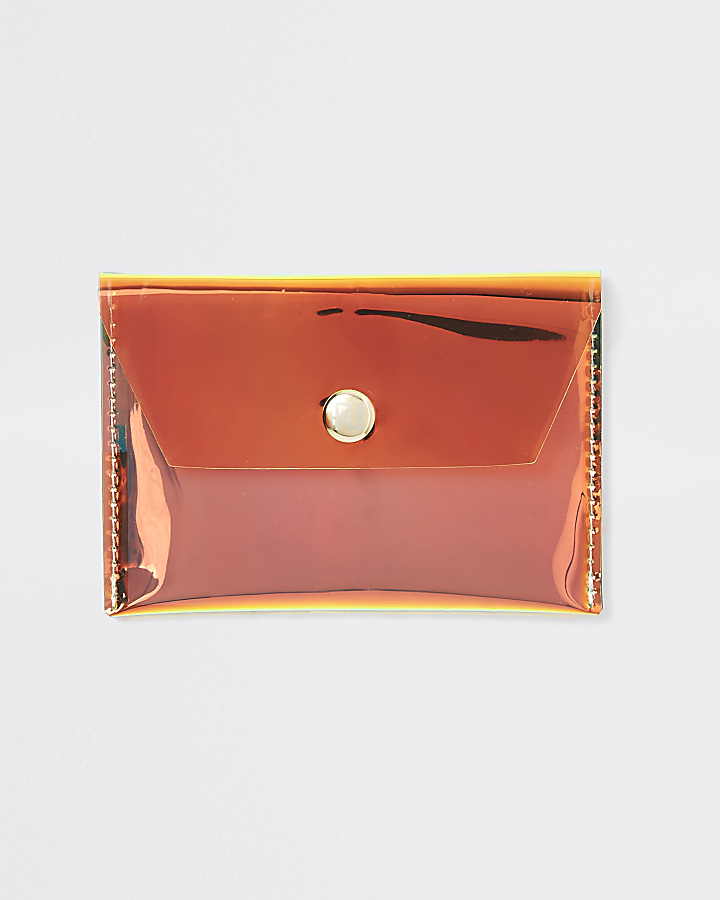 Gold holographic perspex coin purse