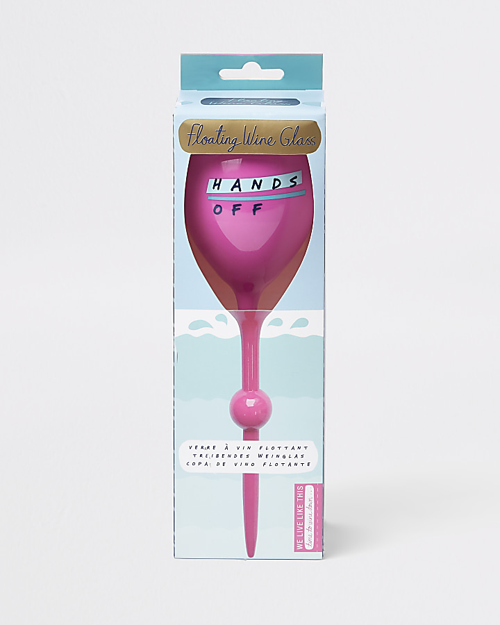 Pink floating wine glass