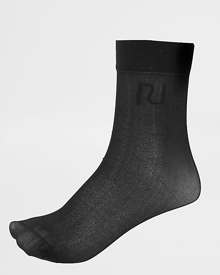 Black RI sheer socks