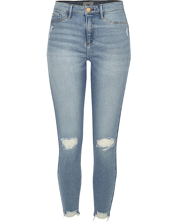 Light blue Molly ripped jeggings