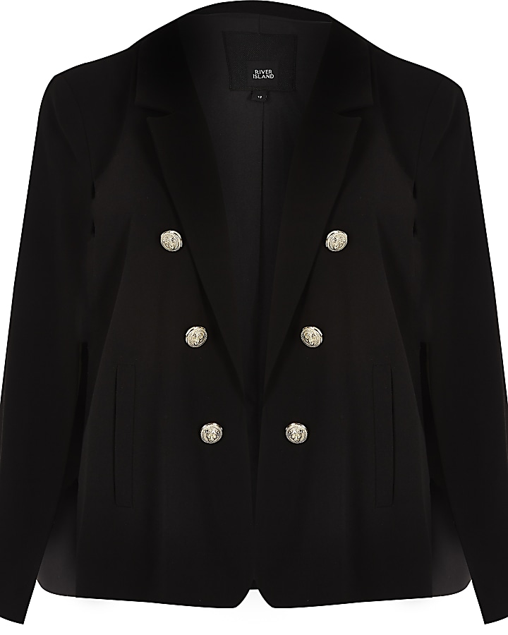 Black long sleeve cape jacket