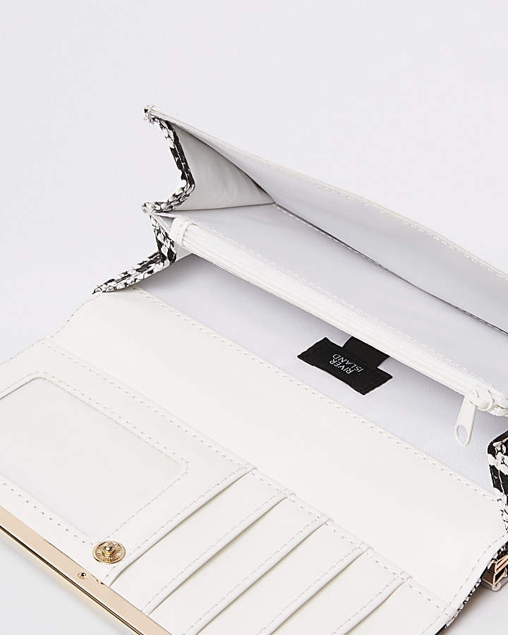 Grey cutabout clip top purse