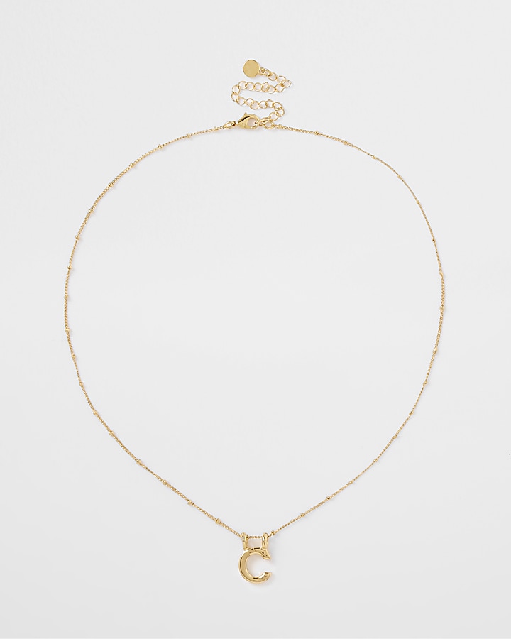 Gold plated ‘C’ initial necklace
