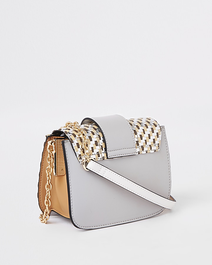 Gold woven ring front cross body bag