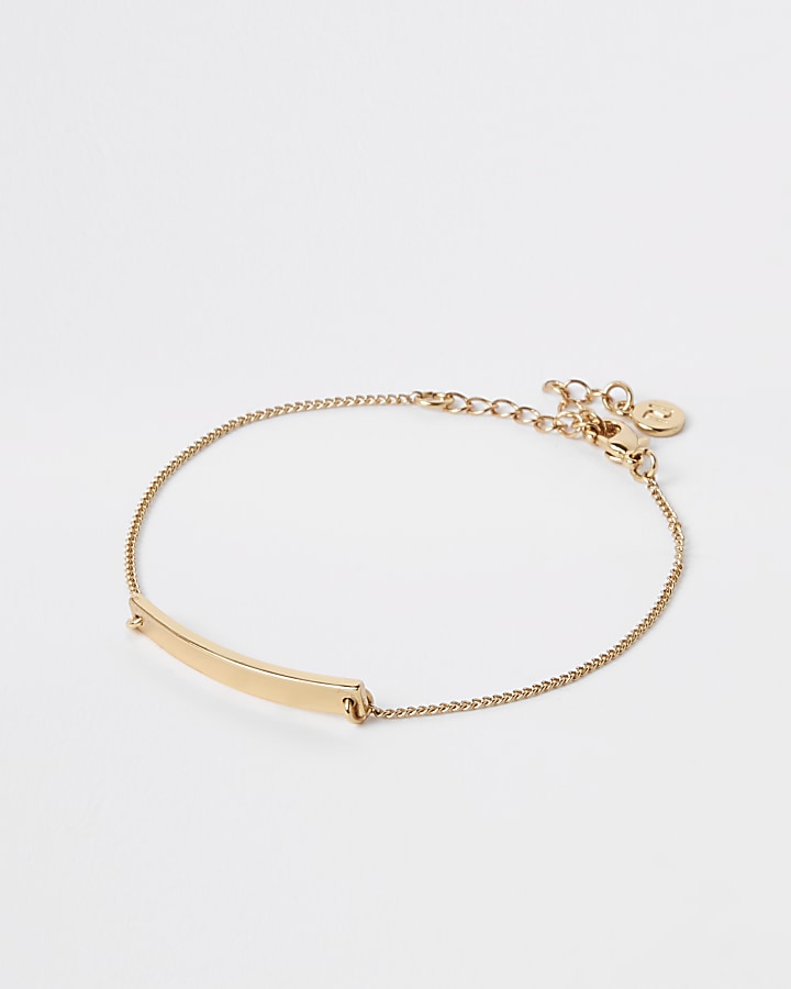 Gold plated bar bracelet