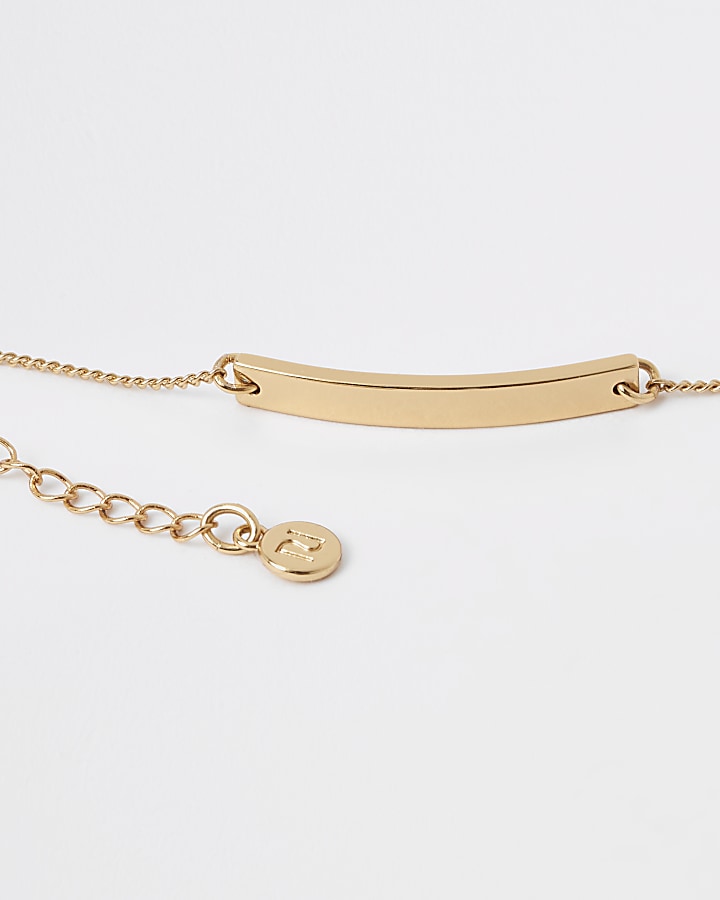 Gold plated bar bracelet