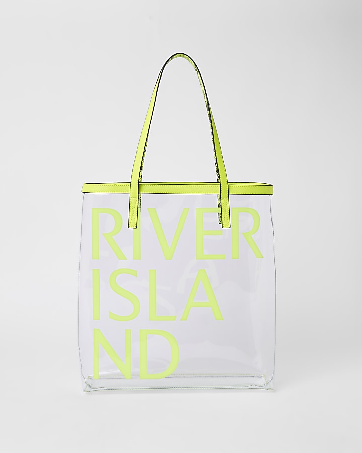 Neon green perspex RI beach bag
