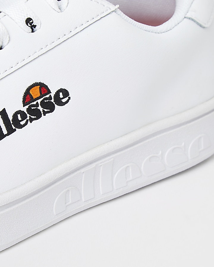 Ellesse white Campo embroidered trainers