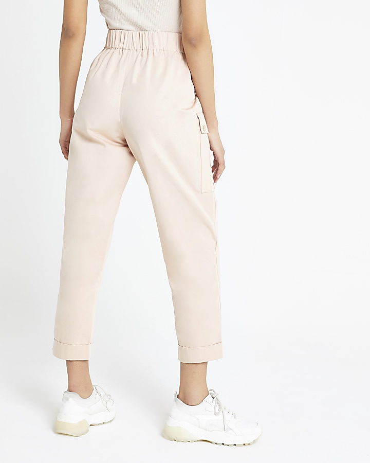 Pink utility peg trousers