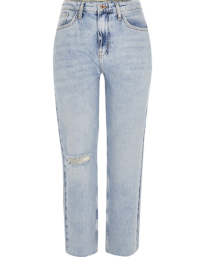 Light blue straight jeans