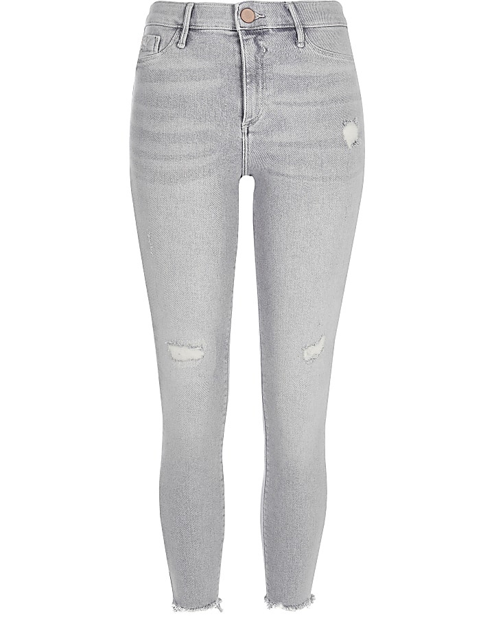 Light grey Molly mid rise jeggings