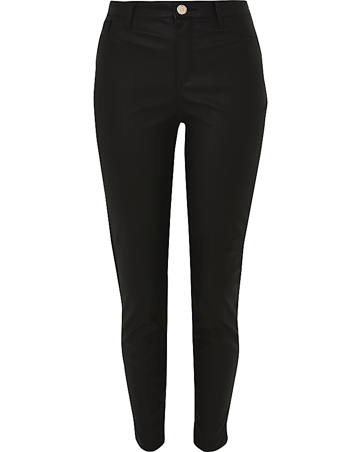 Black coated Molly mid rise jeggings