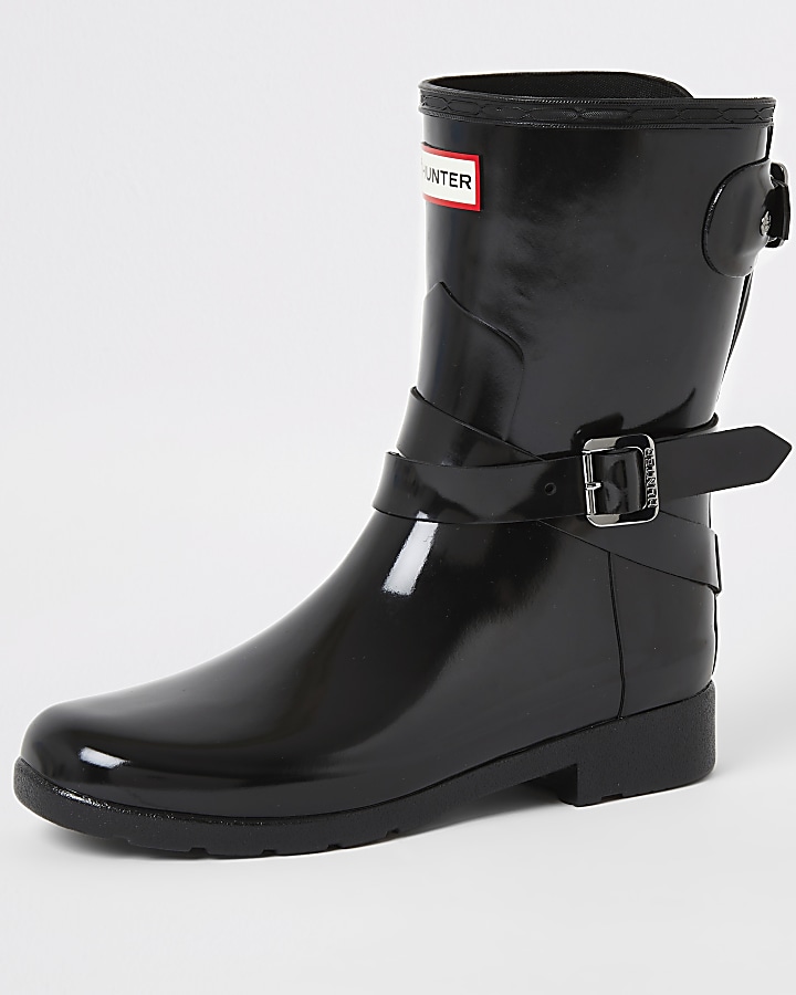 Hunter Original black short wellington boots