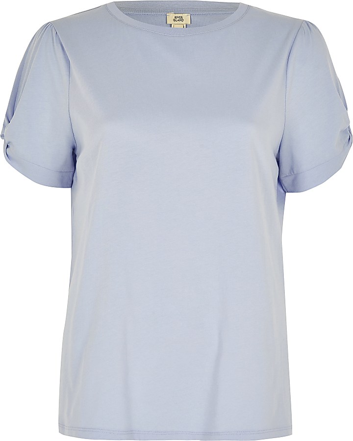 Blue knot sleeve T-shirt