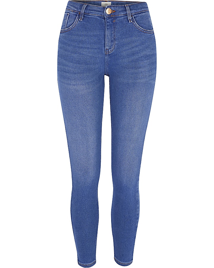 Bright blue Amelie super skinny jeans