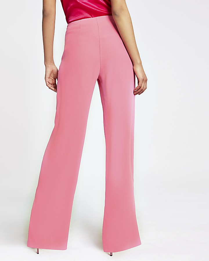 Pink wide leg trousers