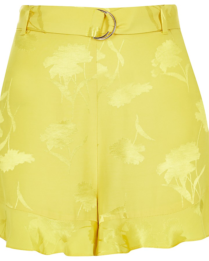 Yellow frill shorts