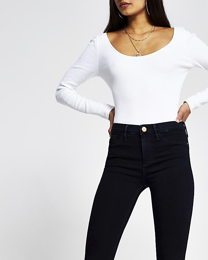 Navy Molly mid rise jeggings