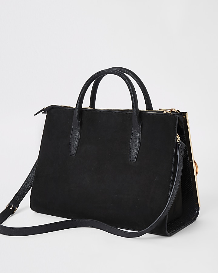 Black cutabout large tote bag