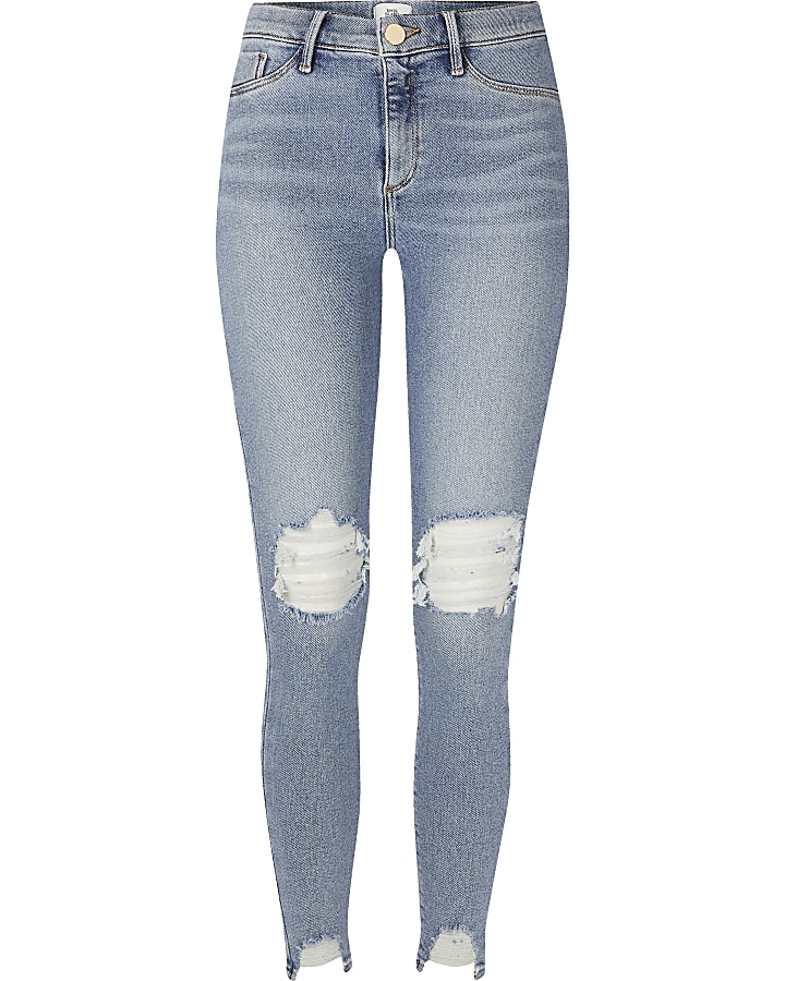 Denim Molly mid rise ripped jegging
