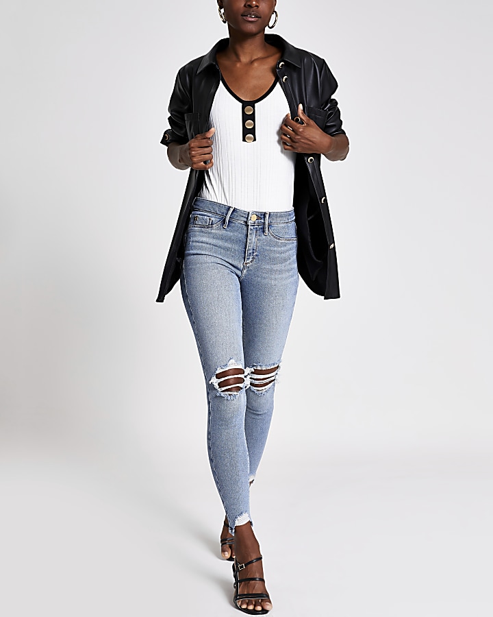 Denim Molly mid rise ripped jegging