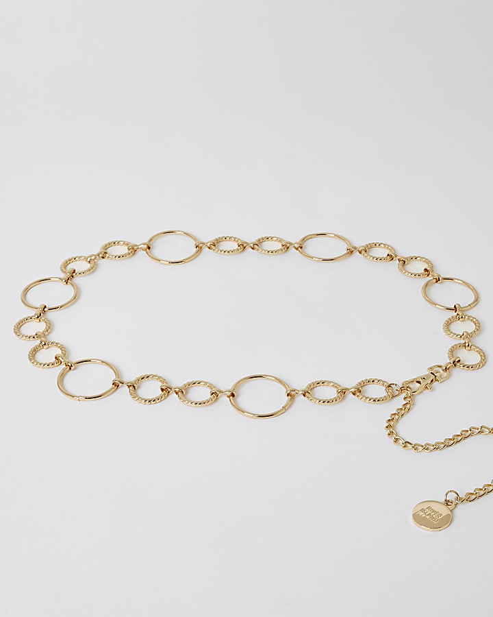 Gold circle chain waistbelt