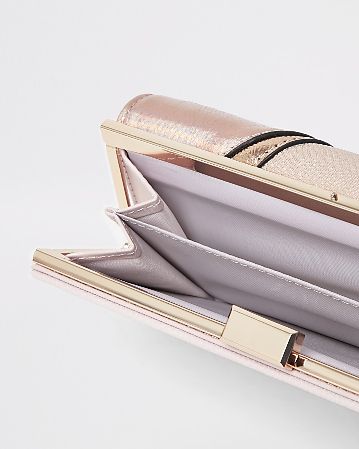 Pink glitter cut about cliptop purse