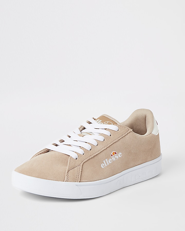 Ellesse pink suede lace-up trainers
