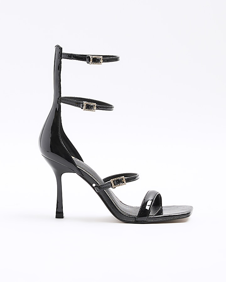 Black patent sandals clearance heels