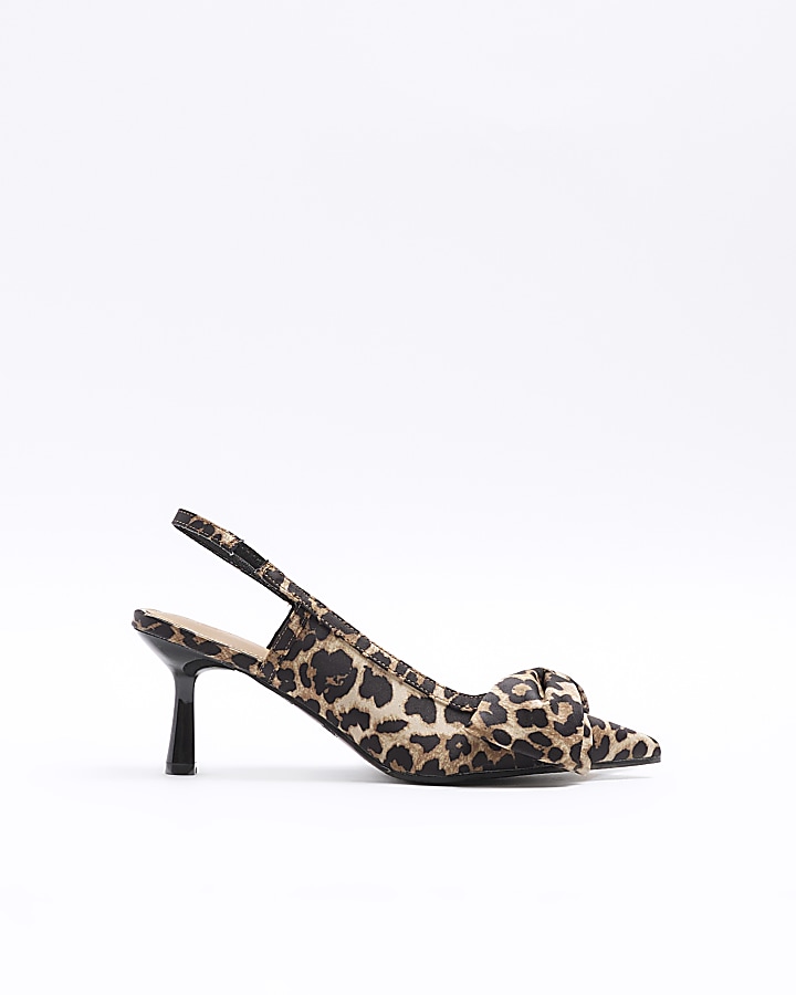 Animal print slingback heels sale