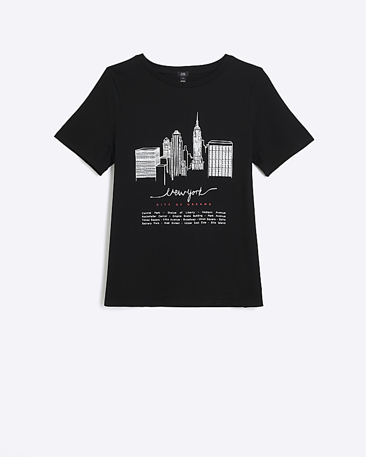 Black New York graphic t-shirt