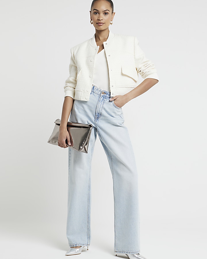 River island cheap white jacket