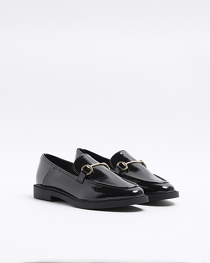 Black chain loafers | River Island