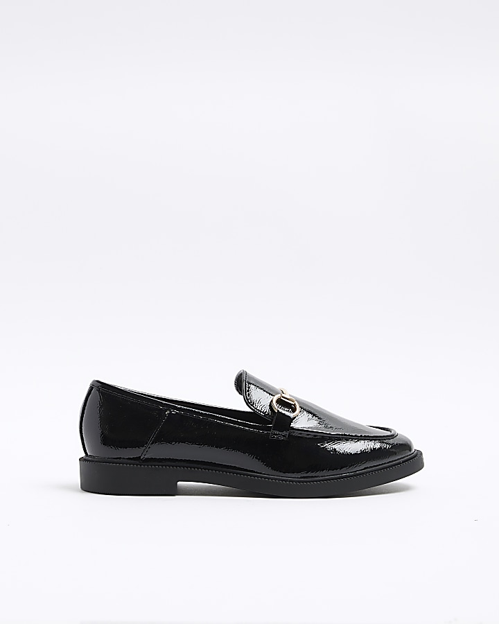 Black chain loafers | River Island